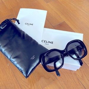 Celine Round S163 Sunglasses - Black